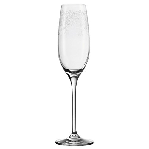 Leonardo Chateau Sekt-Glas, 1 Stück, spülmaschinenfestes Prosecco-Glas, Sekt-Kelch mit gezogenem Stiel, Sekt-Glas mit Gravur, 200 ml, 061590