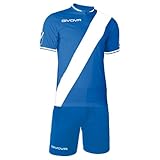 Givova Givova KITC61 Maglia e Pantaloncino da Calcio, Unisex – Adulto, Azzurro/Bianco, M