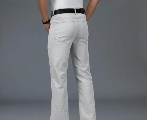 Men High Waist Thin Flared Jeans Loose Fit Summer Casual Wide Leg Trousers Street Denim Pants3