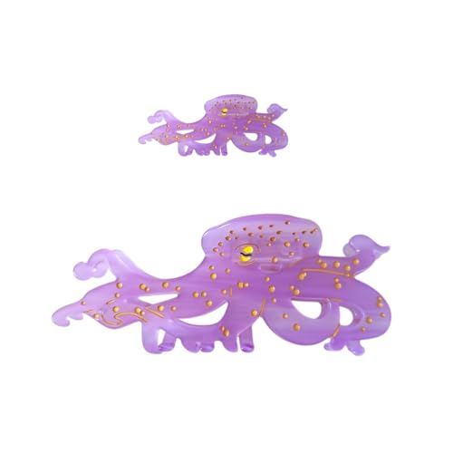 Pince à cheveux acétate petite pince crabe pour femme Lot de 2 pinces à griffes