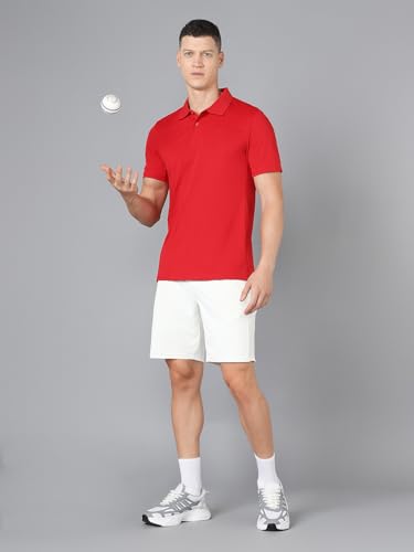 Image of TECHNOSPORT Men's Half Sleeve Polo T-Shirt Techno Dry Slim Fit