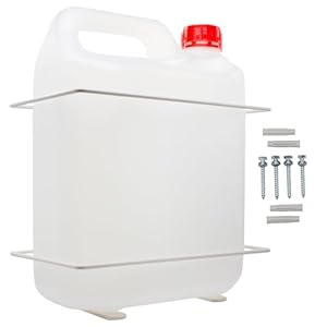 Bidón Garrafa más Soporte de Pared Resistente para Recoger Agua Aire Acondicionado (10 litros) Resistente al Sol para Eliminar Goteo de Aire Acondicionado
