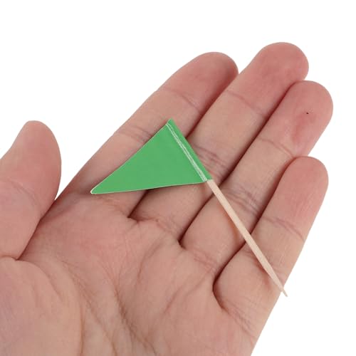 400 Banderas Triangulares de Papel y Madera para Aperitivos 5