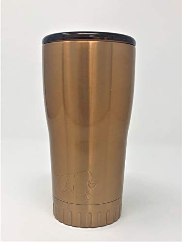 Silver Buffalo NL1008950 Double Walled Stainless Steel Travel Tumbler, 20-Ounces, Gold
