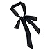 Stylish Soft Scarf Ribbon Scarf Long Skinny Satin Belt Sash Necktie Neck Scarf Choker for Women (black)