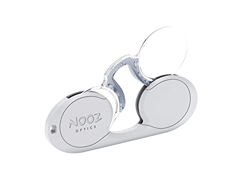 Nooz Optics Armless Reading Glasses - Color Silver Magnification Strength +1.50 - Oval