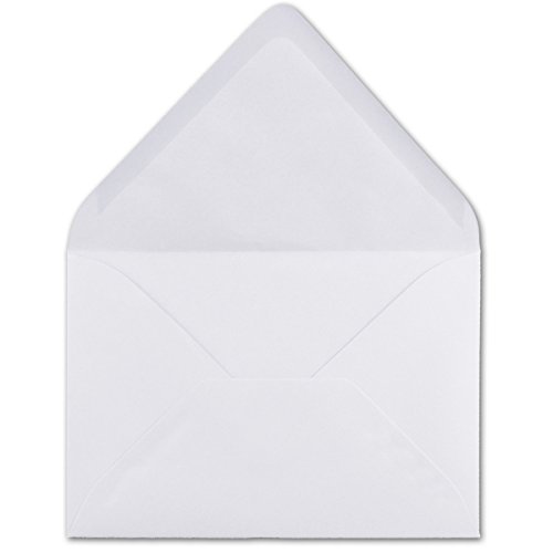 Envelopes DIN C6 162 x 114 mm with Wet bonding, Fully Transparent Paper, white, 50 Umschläge