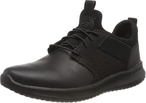 Skechers Men's Delson- Axton Slip On Trainers, Black, 43