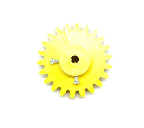 Image of INVENTO 6pcs 3D Printed Plastic Spur Gear 14 Teeth (40mm dia) + 22 Teeth (60mm dia), 10mm Width, 8mm hole, 2.5 Module for DIY Projects
