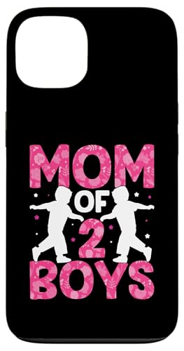 Mom Of Two Boys ̓ Ƒq ̌t X}zP[X iPhone 13 p