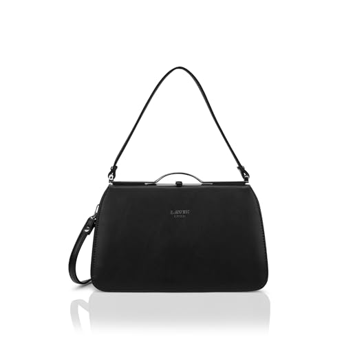 Image of Lavie Luxe Women's Book Satchel Frame Satchel Handbag | Satchel Bag for Work | Ladies Purse | Stylish Shoulder Bag | Gift For Women