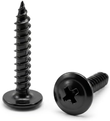 100 Qty #8 x 1" Black Phillips Modified Truss Head Wood Screws (BCP1079)