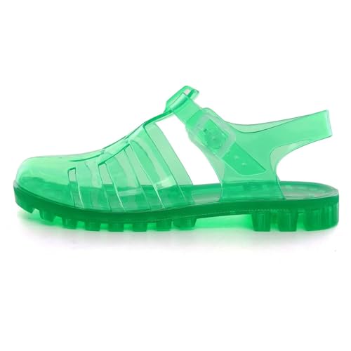 Image of Hee grand Crystal Jelly Heel Sandals for Women Summer Beach Jelly Shoes