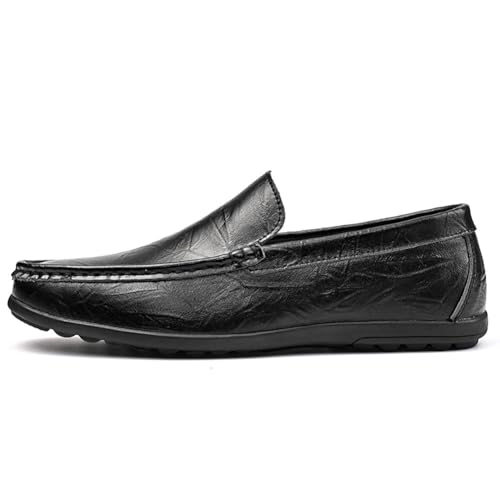 YYSPR Men's Casual Lightweight Genuine Leather Slip On Penny Loafer Flats Soft Driving Walking Shoes2