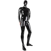Amazon.co.jp: ブラック全身ラテックスボディスーツ男性フェチラバー
