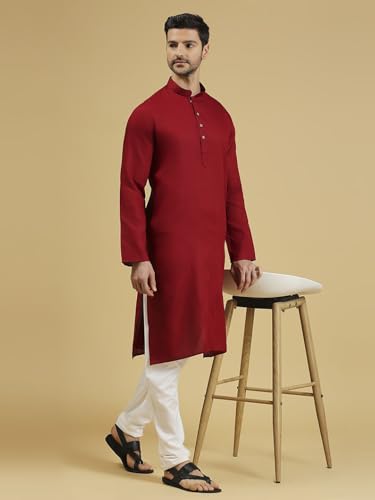 Image of Rajubhai Hargovindas Men Pure Cotton Solid Long Kurta