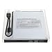 Jesscasday Transparent External CD DVD Drive USB 3.0 Type C Protable USB CD ROM DVD + Optical Drive Player Reader Writer Burner External DVD Drive