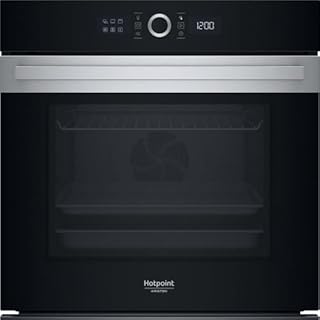 Hotpoint - HAOI5S8PM0XA Four Encastrable Pyrolyse 73L - Hydrolyse, Chaleur Pulsée - Programmes Automatiques, Écran Électronique - H 59,7 x L 59,5 x P 56,4 cm - Classe Énergétique A+ - Inox