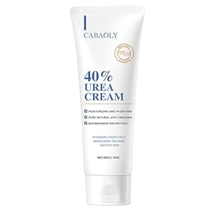 Harnstoffcreme 40 Prozent, Harnstoff Fuß- und Handcreme für trockene, rissige Haut, 40 Prozent Harnstofflotion für Füße mit maximaler Stärke 50 Gramm