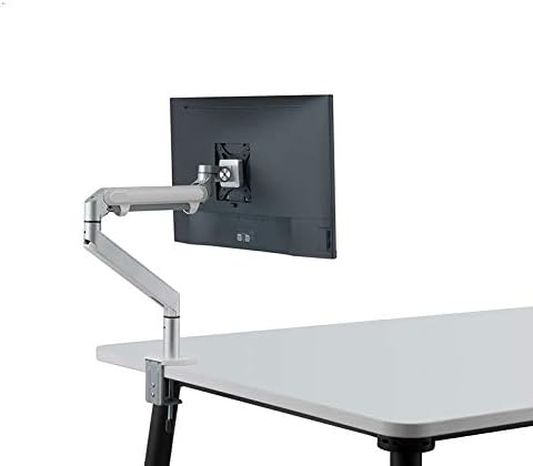 Aluminum Height Adjustable 17-32 inch LCD LED Monitor Holder Arm Bracket 360 Degree Rotate Computer Monitor Mount Stand OZ-1 (Silver)