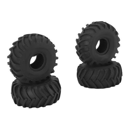 Dilwe RC-Gummireifen, 4 St&uuml;ck, 1,0 Zoll, Rutschfester RC-Crawler-Gummireifen f&uuml;r AXIAL SCX24 1/24 RC Crawler, Schwarz