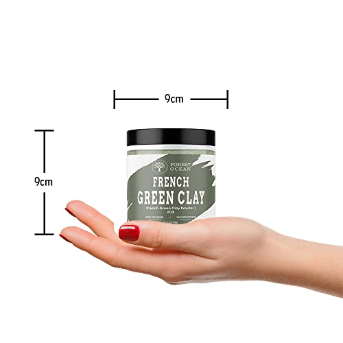 Image of French Green Clay (100% Natural & Pure, Chemicals Free) For Skin Repair, Face Pack & Glowing Skin - 180GM