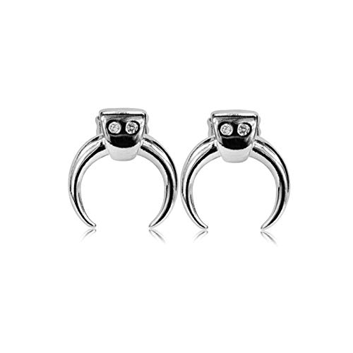 Boucles d'oreilles corne argent rose pour sublimer vos soirées et mariages