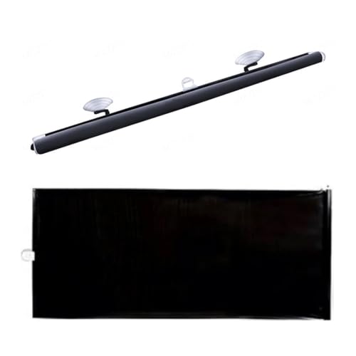 Image of Car Front /Rear Glass Windshield Folding Roller Sunshade Self Retractable Design, Locks Sun Heat and UV Rays Protection Black Film Suitable for Tata Tigor