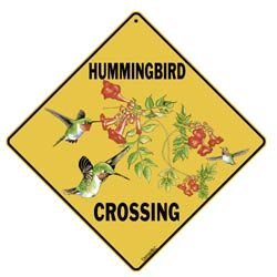 CROSSWALKS Hummingbird Crossing 12" X 12" Aluminum Sign (X25)