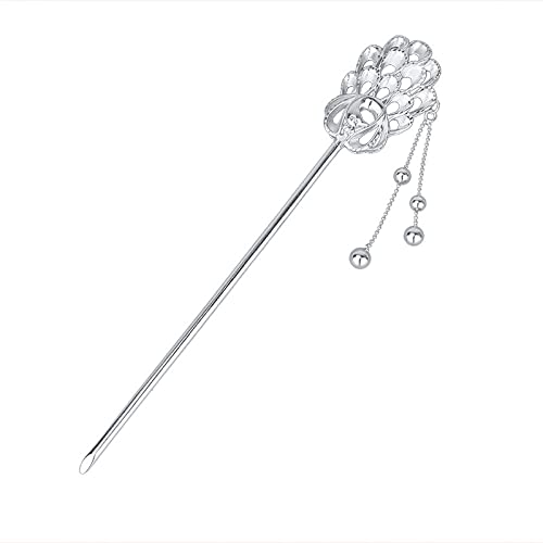 Accessoires for cheveux baguettes chinoises argent S925 chignon longs