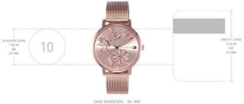 Tommy Hilfiger Quartz Analog Rose Gold Dial Stainless Steel Strap Watch for Women-NETH1781922 - Image 3