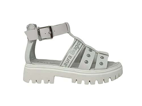Sandalo LAURA BIAGIOTTI 7980 WHITE bambina ragazza...