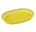 Winco PLB-Y Platter Basket, 10-3/4" X 7-1/4" X 1-1/2", Oval, Heavy Duty Premium Poly, Yellow -
