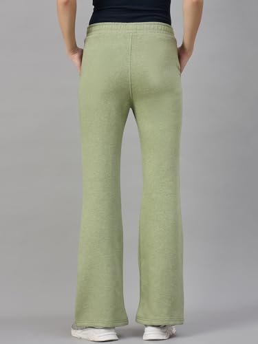 Image of 98 Degree North Women Flared Fleece Track Pants-GL1315-ALMOND