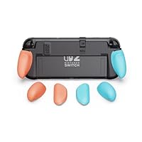 Savage Raven by Skull & Co. NeoGrip for Nintendo Switch 2: An Ergonomic Grip Hard Shell Handheld Case with Replaceable Grips [to fit All Hands Sizes] [No Carrying Case]- Neon Blue(L)+Neon Red(R)