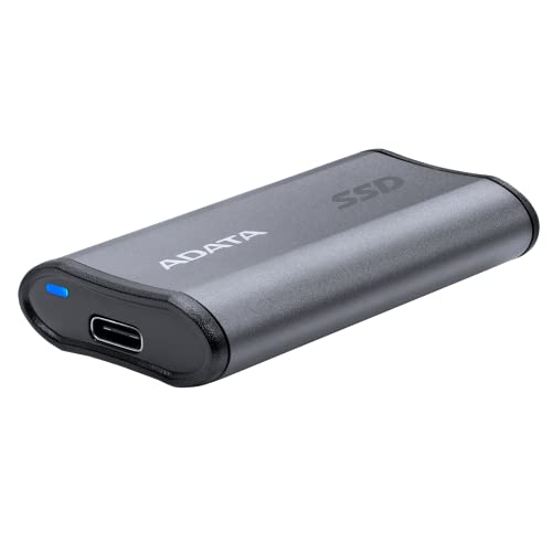 Image of ADATA SE880 - 500GB Portable External SSD - Secure & Fast Data Transmission - Safe Data Storage - Compact & Lightweight - Supports Gaming Consoles - USB-C Port - Titanium - AELI-SE880-500GCGY
