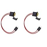 ZOOKOTO 2Pcs 32V 16 AWG Specialized Car Fuse Holder Connector 20A, Standard ATO Blade Type Fuse Holder for Standard ATM Fusebox Panels, with 2Pcs 20A Fuses,11.5 Inch