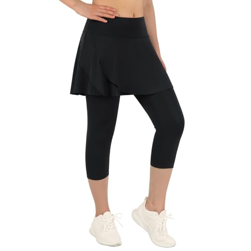 Image of ANIVIVO Skirted Legging for Women, Yoga Legging with Skirts &Women Tennis Leggings Clothes Pockets