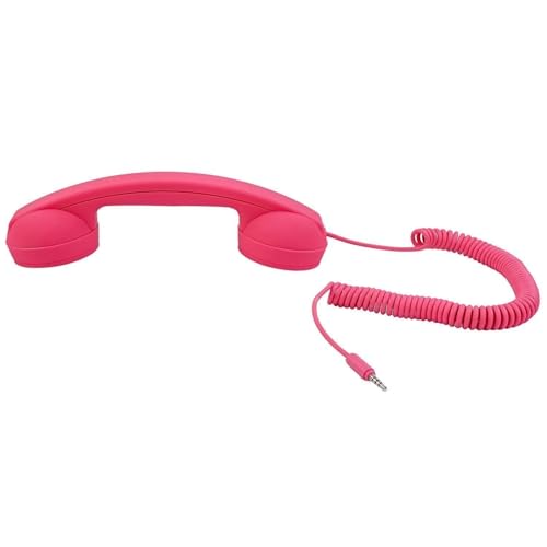 Image of Drumstone Retro Wired Phone Handset with 3.5mm Audio Jack | Ergonomic Telephone Receiver for Compatible Smartphones, Tablets & Devices with 3.5mm Headphone Port | Corded Calling Handset