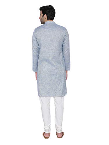 Image of Manthan Men's Solid Art Silk Kurta