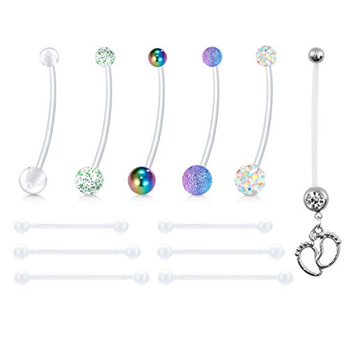 Piercing All'ombelico In Titanio Con Pietre In Vari Colori - Foto 7