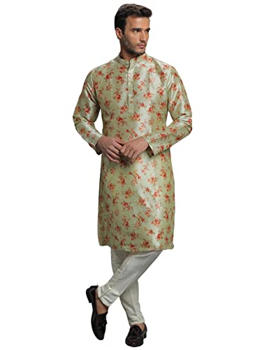 Elina fashion Men's Indian Banglori Silk Kurta Pajama Set Tunic Festival Traditional Kurta Payjama Wear