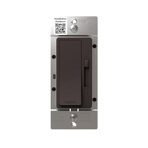 Image of Legrand Radiant 150-Watt Dimmer Light Switch, Single-Pole /3-Way LED Dimmer for Dimmable Lights, RHL153PDB, Dark Bronze