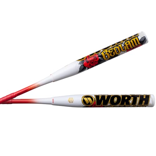 Worth | Josh Riley Signature Bedlam XL Slowpitch Softball Bat | USA Softball | WSA6JRBEDL | XL Endload | 2 Pc. Composite | 13.5' Barrel | 26 oz