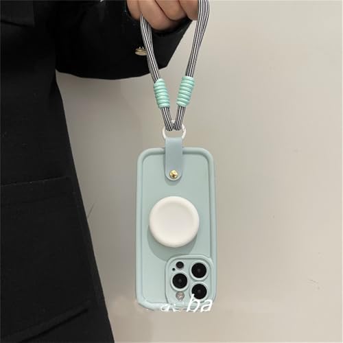 Coque iPhone 11 bleu bonbon avec lanière pour vos sorties quotidiennes