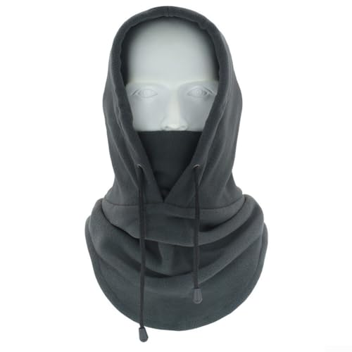 Hasaller Balacl-ava - Máscara de esquí resistente al viento con capucha térmica de forro polar para invierno, multiusos, unisex, cálida y transpirable, calentador de cuello pesado para deportes al
