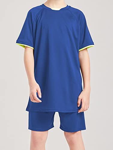 Image of DANI CHINS Boys Loose Athletic Short-Sleeve Shirt and Active Mesh Shorts Set