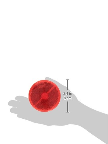 Grote 40072-5 Red 2 1/2" Round Stick-On Reflector - Thumbnail 4