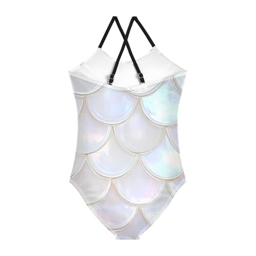 senya Girls Swimsuits Bright Mermaid Scales One-Piece Swimwear Quick Dry Girls Bathing Suits for 3 Years Old2