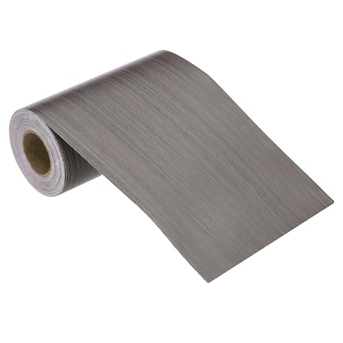 Image of MECCANIXITY Wood Grain Repair Tape, 4 Inch x 33 Feet Self Adhesive Wood Grain Tape Multi-Purpose Wallpaper Border Trim for Furniture Floors Windows Doors Tables Home DIY Projects, Dark Walnut